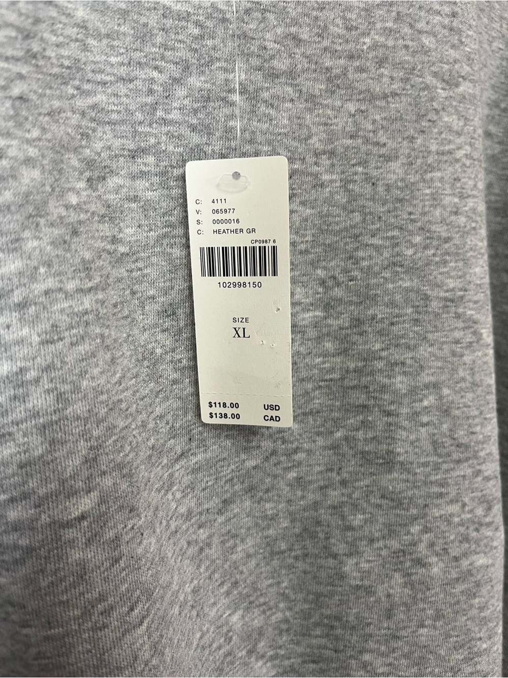 NWT Anthropologie Maeve Mixed Media Button Sleeve Sweatshirt XL Grey Stripe - Picture 3 of 6